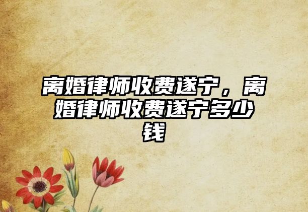 離婚律師收費遂寧，離婚律師收費遂寧多少錢