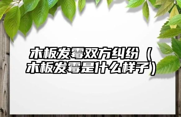 木板發霉雙方糾紛（木板發霉是什么樣子）