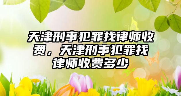 天津刑事犯罪找律師收費，天津刑事犯罪找律師收費多少