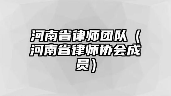 河南省律師團隊（河南省律師協會成員）