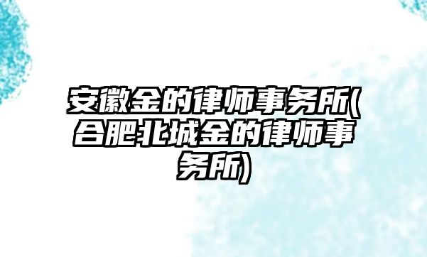 安徽金的律師事務所(合肥北城金的律師事務所)