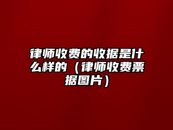 律師收費的收據是什么樣的（律師收費票據圖片）