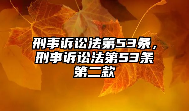 刑事訴訟法第53條，刑事訴訟法第53條第二款