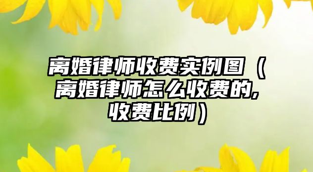 離婚律師收費實例圖（離婚律師怎么收費的,收費比例）