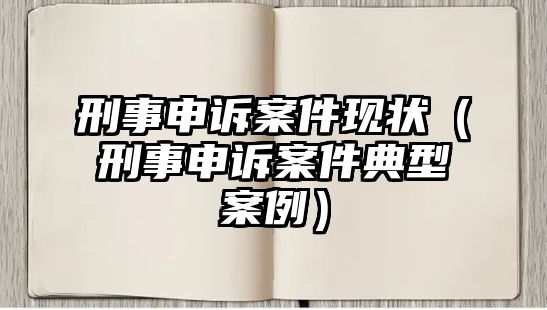 刑事申訴案件現狀（刑事申訴案件典型案例）