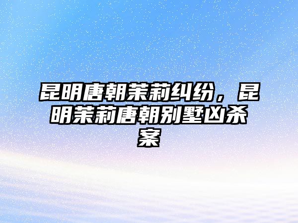 昆明唐朝茉莉糾紛，昆明茉莉唐朝別墅兇殺案