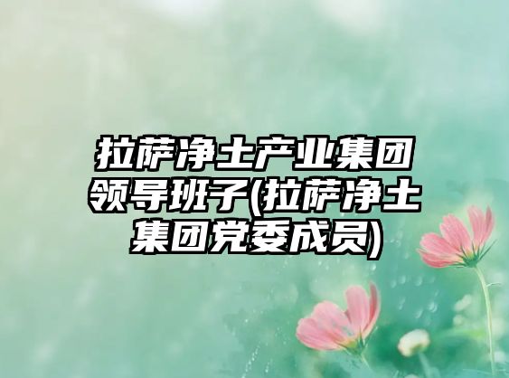 拉薩凈土產業集團領導班子(拉薩凈土集團黨委成員)