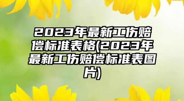 2023年最新工傷賠償標(biāo)準(zhǔn)表格(2023年最新工傷賠償標(biāo)準(zhǔn)表圖片)