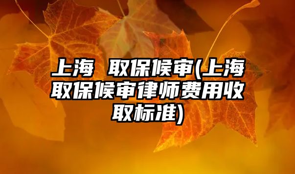 上海 取保候?qū)?上海取保候?qū)徛蓭熧M(fèi)用收取標(biāo)準(zhǔn))