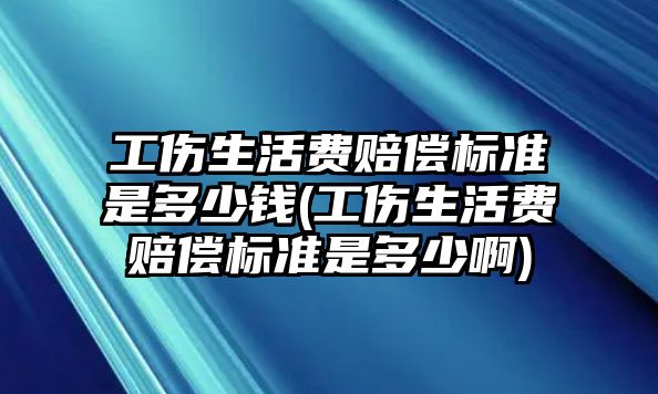 工傷生活費賠償標準是多少錢(工傷生活費賠償標準是多少啊)