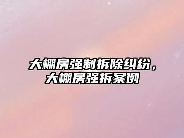 大棚房強(qiáng)制拆除糾紛，大棚房強(qiáng)拆案例