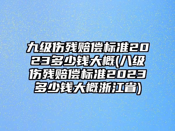 九級傷殘賠償標準2023多少錢大概(八級傷殘賠償標準2023多少錢大概浙江省)