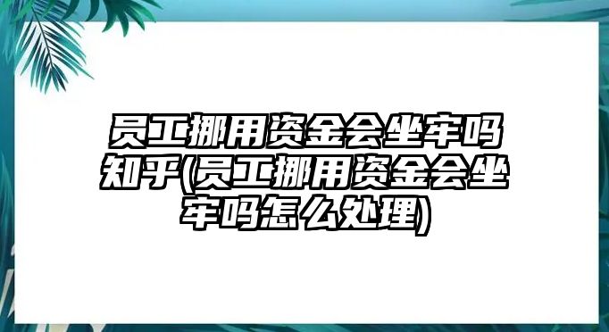 員工挪用資金會坐牢嗎知乎(員工挪用資金會坐牢嗎怎么處理)