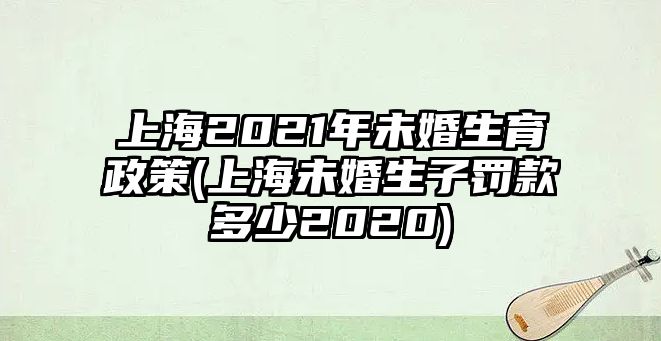 上海2021年未婚生育政策(上海未婚生子罰款多少2020)