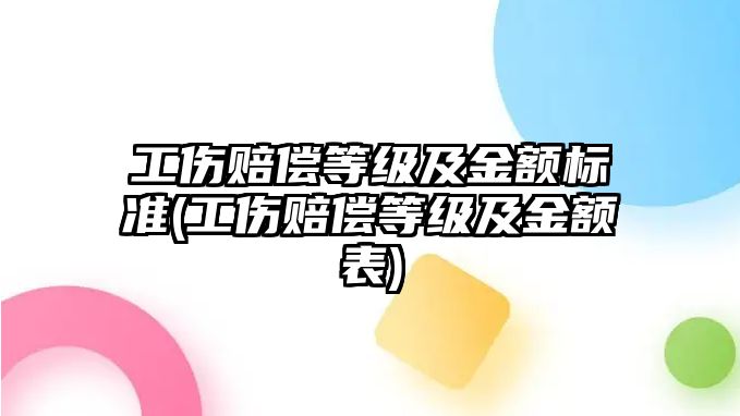 工傷賠償等級及金額標準(工傷賠償等級及金額表)