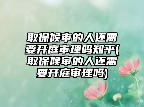 取保候審的人還需要開庭審理嗎知乎(取保候審的人還需要開庭審理嗎)