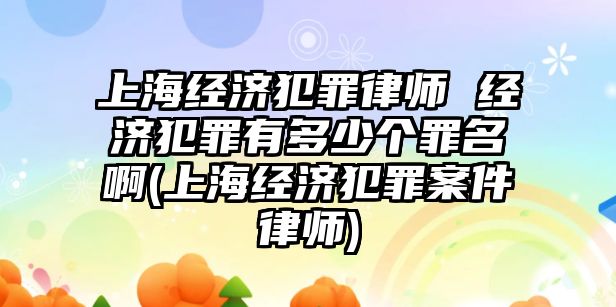 上海經濟犯罪律師 經濟犯罪有多少個罪名啊(上海經濟犯罪案件律師)