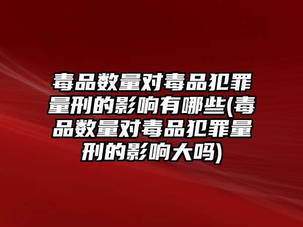 毒品數(shù)量對(duì)毒品犯罪量刑的影響有哪些(毒品數(shù)量對(duì)毒品犯罪量刑的影響大嗎)