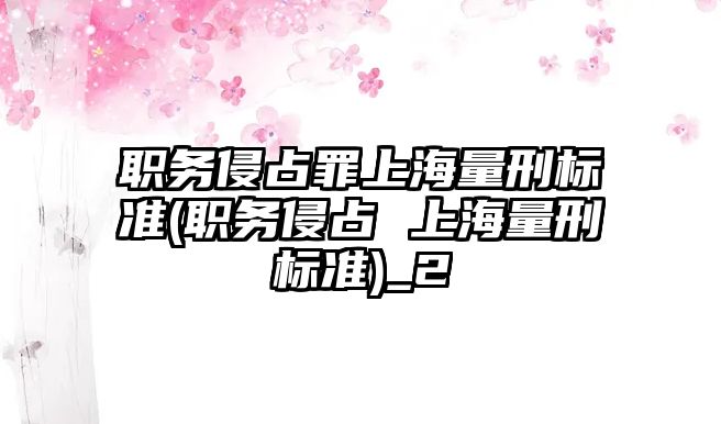 職務侵占罪上海量刑標準(職務侵占 上海量刑標準)_2