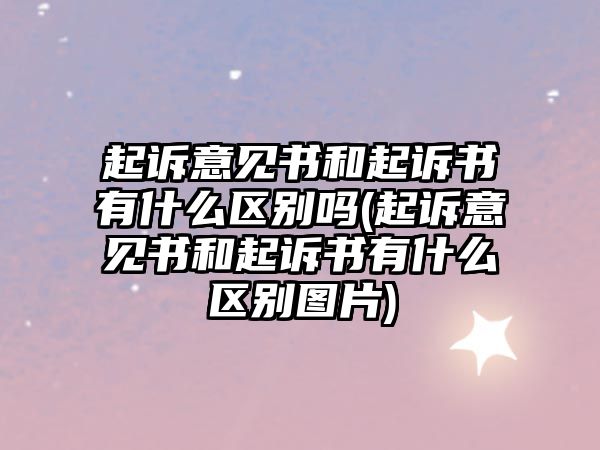 起訴意見(jiàn)書和起訴書有什么區(qū)別嗎(起訴意見(jiàn)書和起訴書有什么區(qū)別圖片)