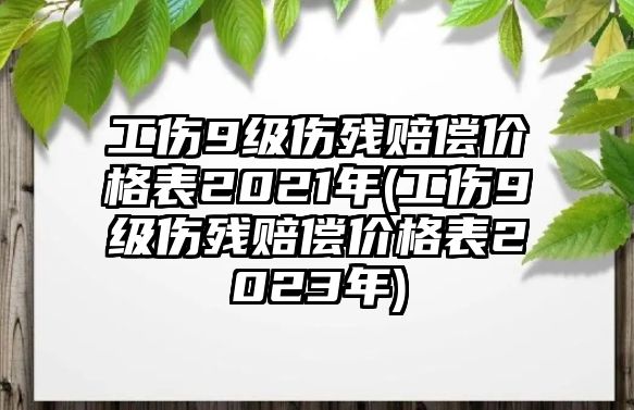 工傷9級傷殘賠償價格表2021年(工傷9級傷殘賠償價格表2023年)