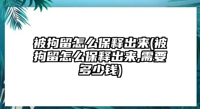 被拘留怎么保釋出來(被拘留怎么保釋出來,需要多少錢)