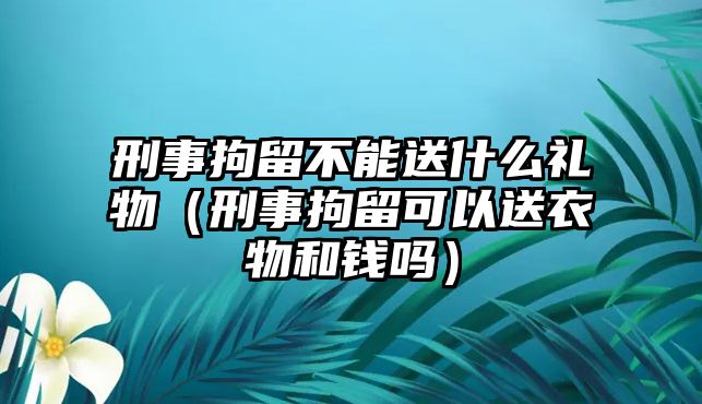 刑事拘留不能送什么禮物（刑事拘留可以送衣物和錢嗎）