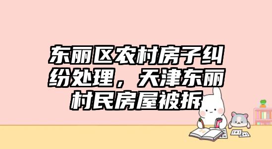 東麗區農村房子糾紛處理，天津東麗村民房屋被拆