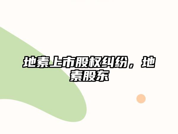 地素上市股權糾紛，地素股東