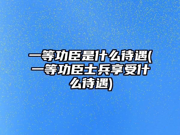 一等功臣是什么待遇(一等功臣士兵享受什么待遇)