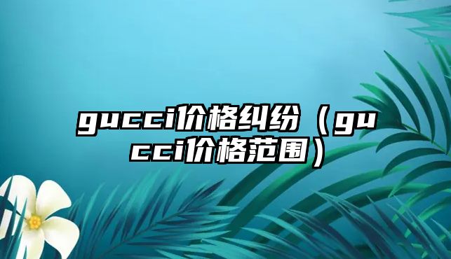 gucci價格糾紛（gucci價格范圍）