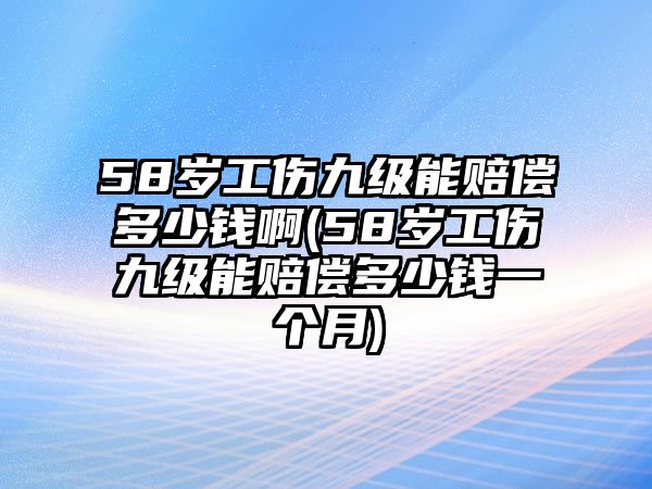 58歲工傷九級(jí)能賠償多少錢啊(58歲工傷九級(jí)能賠償多少錢一個(gè)月)