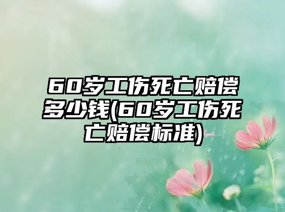 60歲工傷死亡賠償多少錢(60歲工傷死亡賠償標準)