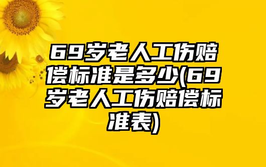 69歲老人工傷賠償標(biāo)準(zhǔn)是多少(69歲老人工傷賠償標(biāo)準(zhǔn)表)