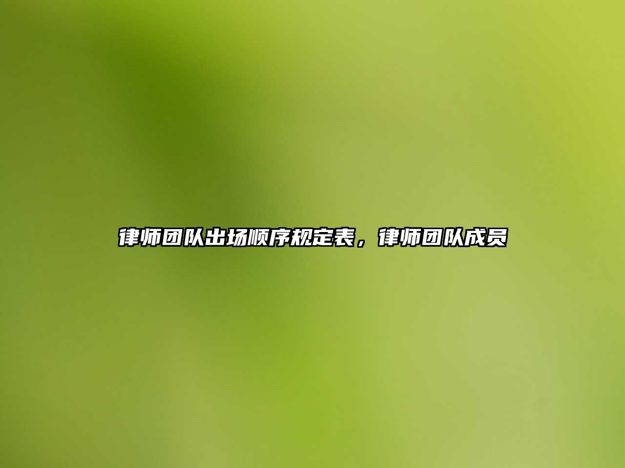 律師團隊出場順序規定表，律師團隊成員