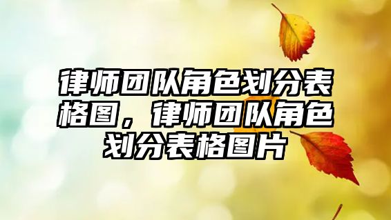 律師團(tuán)隊(duì)角色劃分表格圖，律師團(tuán)隊(duì)角色劃分表格圖片