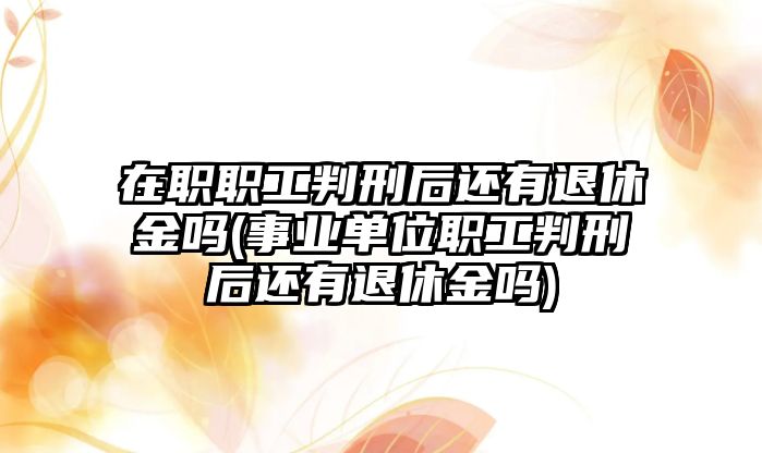 在職職工判刑后還有退休金嗎(事業單位職工判刑后還有退休金嗎)