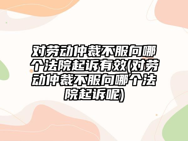 對勞動仲裁不服向哪個法院起訴有效(對勞動仲裁不服向哪個法院起訴呢)