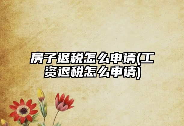 房子退稅怎么申請(工資退稅怎么申請)