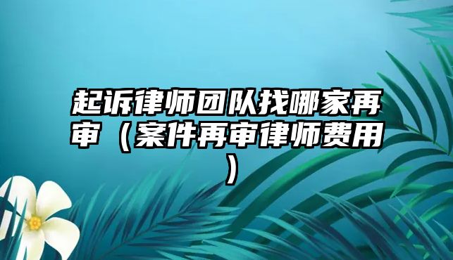 起訴律師團(tuán)隊找哪家再審（案件再審律師費用）