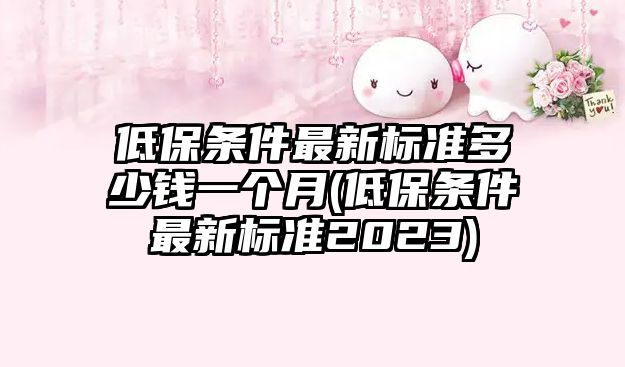 低保條件最新標準多少錢一個月(低保條件最新標準2023)