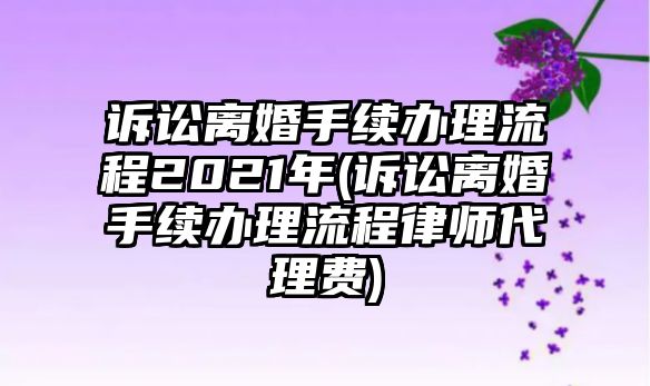 訴訟離婚手續辦理流程2021年(訴訟離婚手續辦理流程律師代理費)