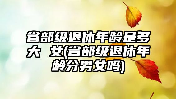 省部級(jí)退休年齡是多大 女(省部級(jí)退休年齡分男女嗎)