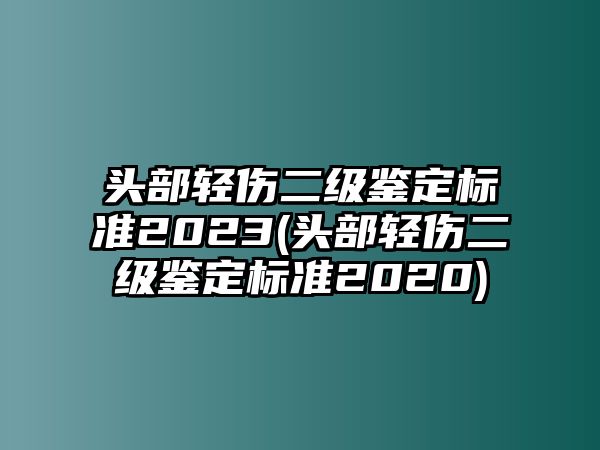 頭部輕傷二級鑒定標準2023(頭部輕傷二級鑒定標準2020)