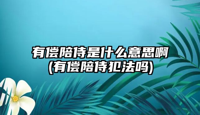 有償陪侍是什么意思啊(有償陪侍犯法嗎)