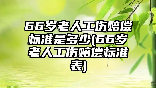 66歲老人工傷賠償標準是多少(66歲老人工傷賠償標準表)