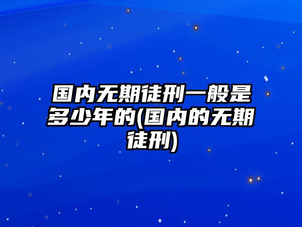 國內無期徒刑一般是多少年的(國內的無期徒刑)