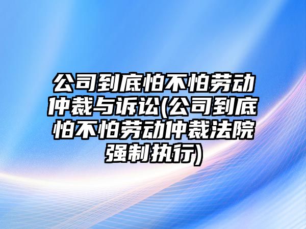 公司到底怕不怕勞動仲裁與訴訟(公司到底怕不怕勞動仲裁法院強制執行)