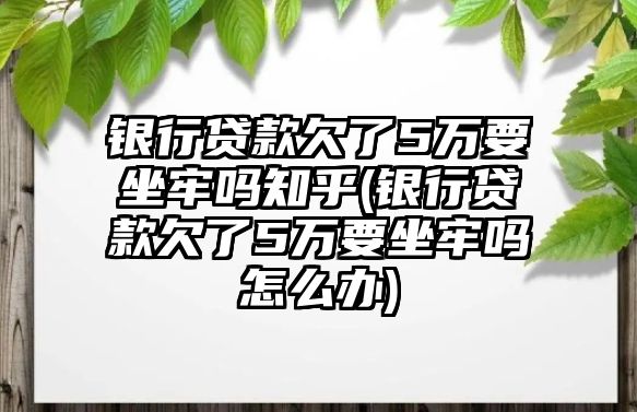 銀行貸款欠了5萬要坐牢嗎知乎(銀行貸款欠了5萬要坐牢嗎怎么辦)