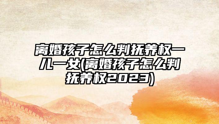 離婚孩子怎么判撫養權一兒一女(離婚孩子怎么判撫養權2023)